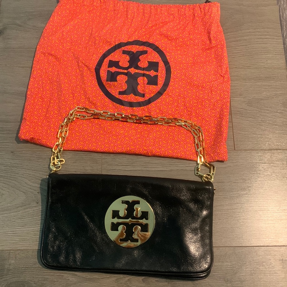 Tory Burch clutch with attachable shoulder strap